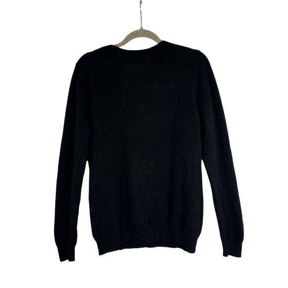 Charter Club Sweater Womens Large Pullover Black Luxury Preppy Cashmere Casual - Picture 2 of 9